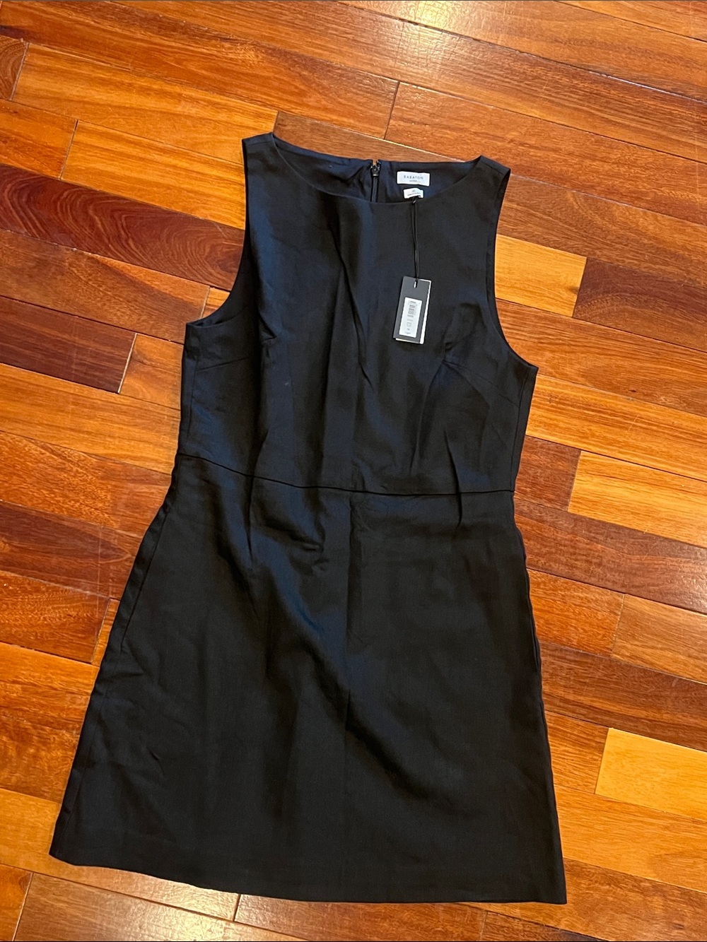 New Babaton Aritzia Bond Linen Dress Black Size 10